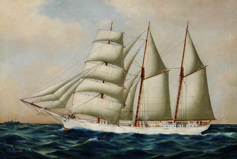 Guernsey Barque 'lizzie', Built 1875 — Thomas G Purvis