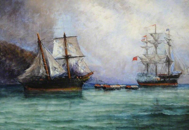 Cut Out By The Frigate's Boats (from The Series 'the Life Of The Slaver Orange Grove') — Stuart Henry Bell