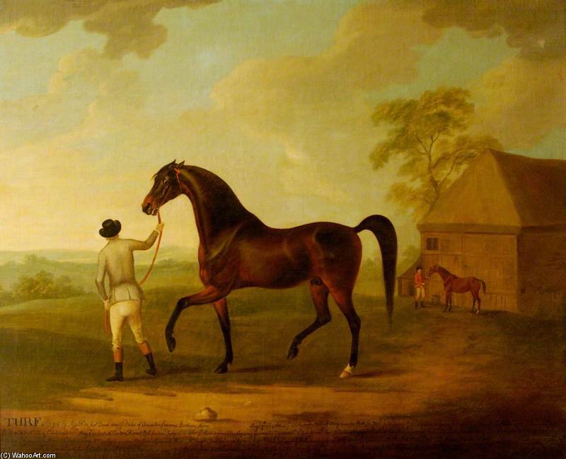 The Racehorse 'turf' Led By A Groom — John Nost Sartorius
