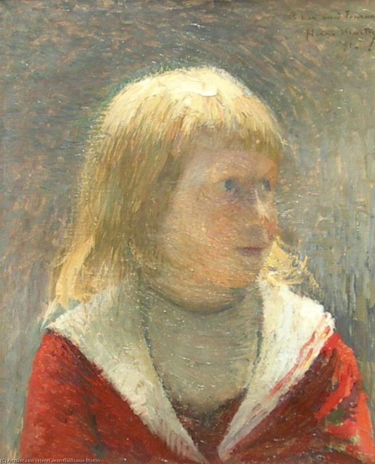 Child In Red Jacket — Henri Jean Guillaume Martin