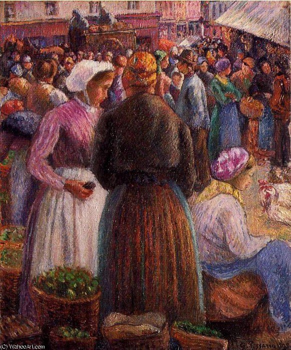 Market At Pontoise. — Kamij Pisaro