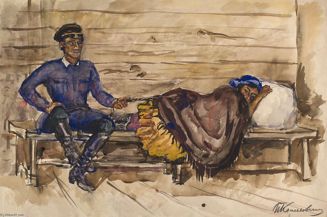 Gypsies At The Railway Station — Pyotr Konchalovsky