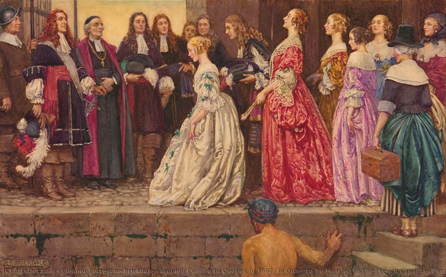 Women Coming To Quebec In 1667, In Order To Be Married To The French Canadian Farmers — Eleanor Fortescue Brickdale