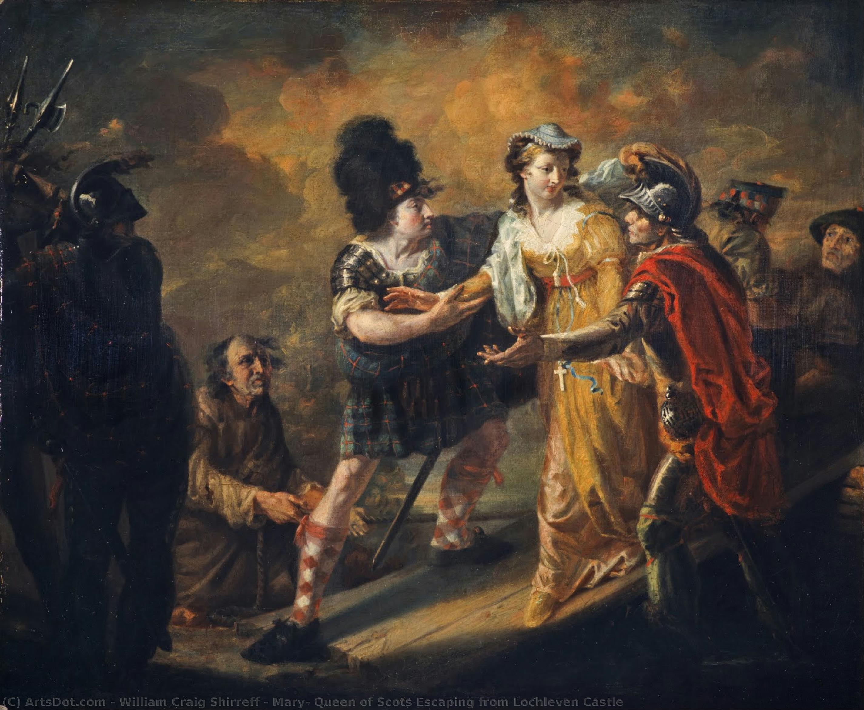 Mary, Queen Of Scots Escaping From Lochleven Castle — William Craig Shirreff