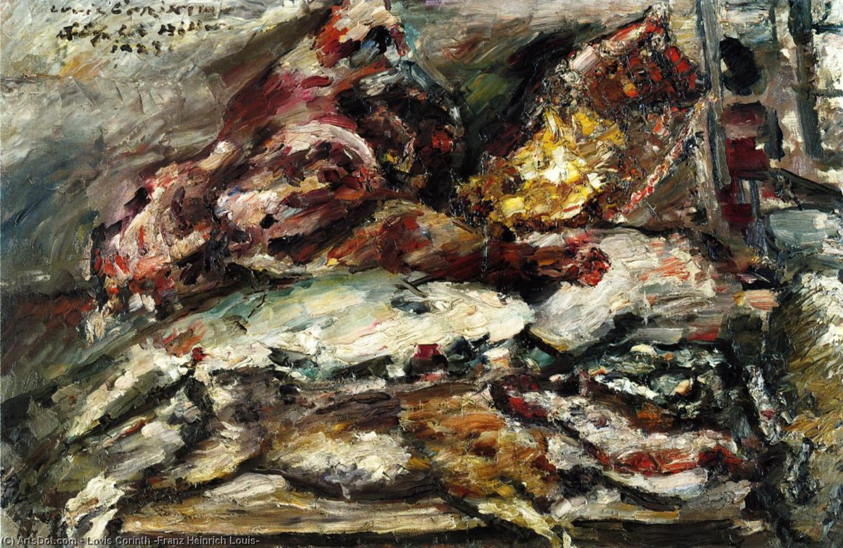 Meat And Fish At Hiller's Berlin — Lovis Corinth