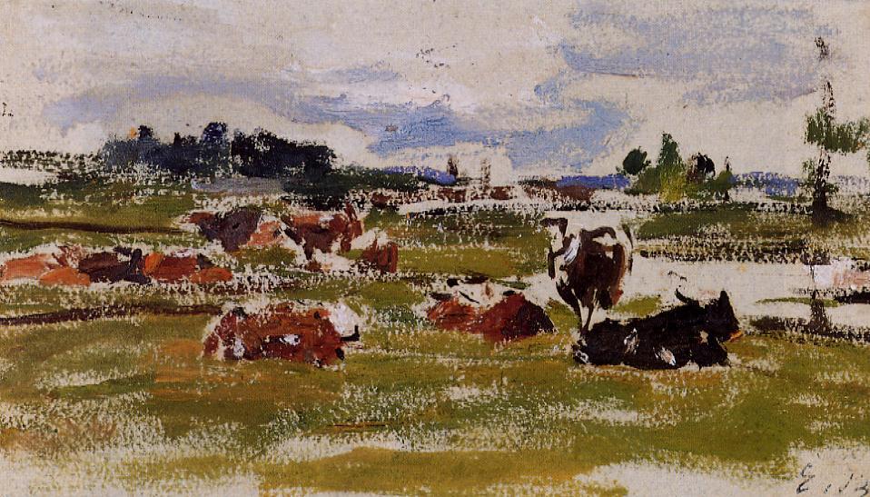 Cows In Pasture — Eugène Louis Boudin