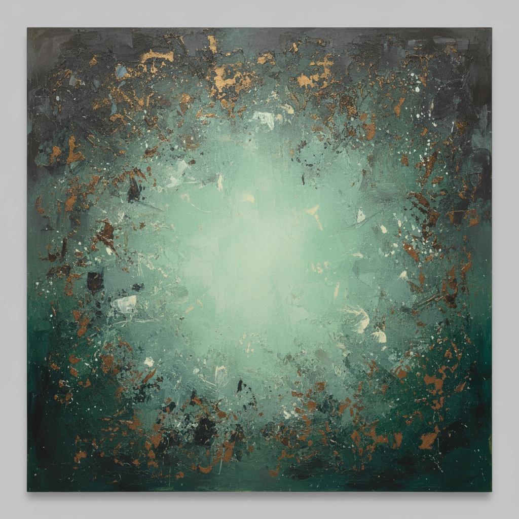Strahlender Kern Inmitten Des Fragmentierten Chaos Einer Obsidianfarbenen Ätherischen Leere — Christian Noiret