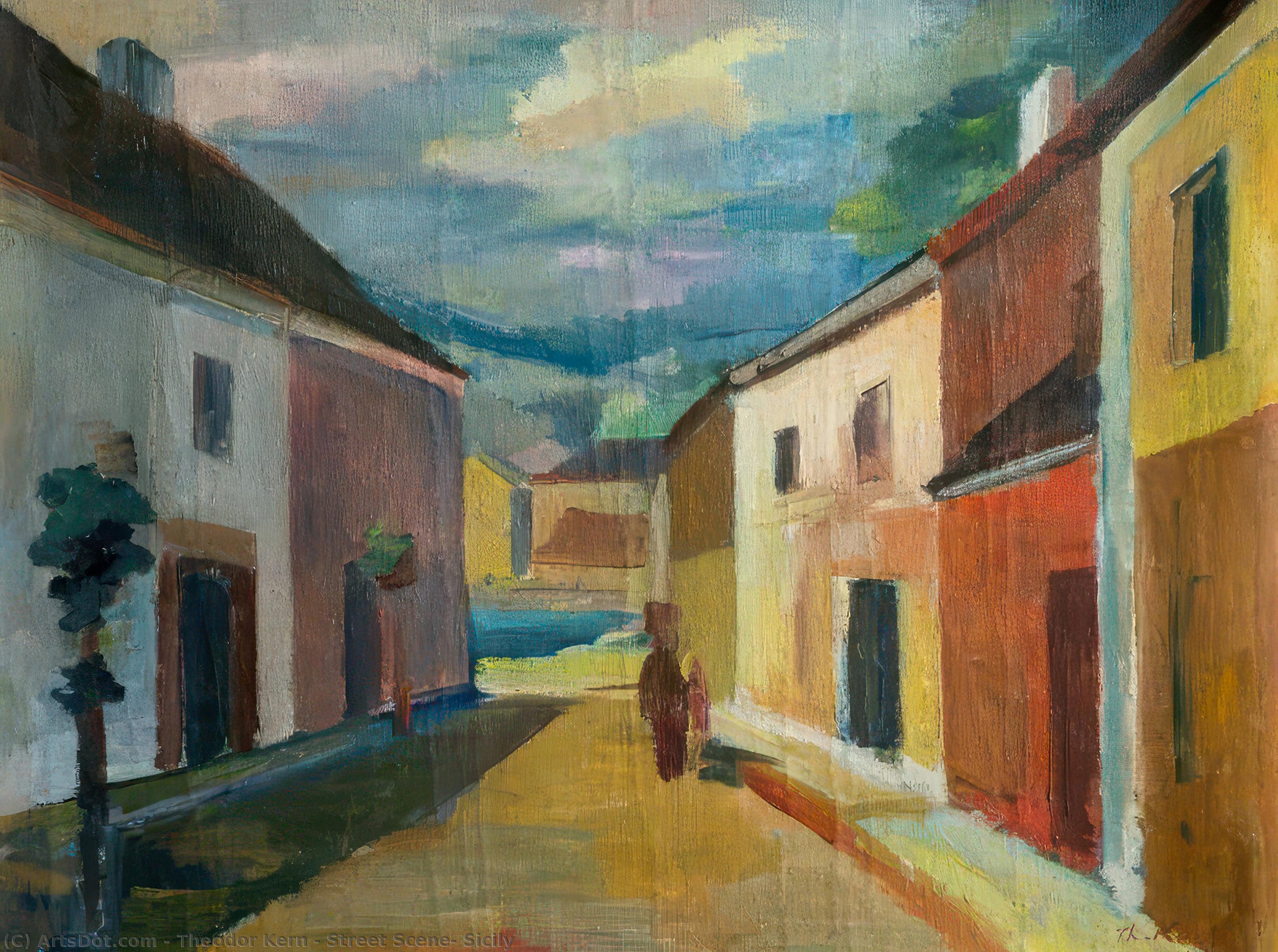 Street Scene, Sicily — Theodor Kern