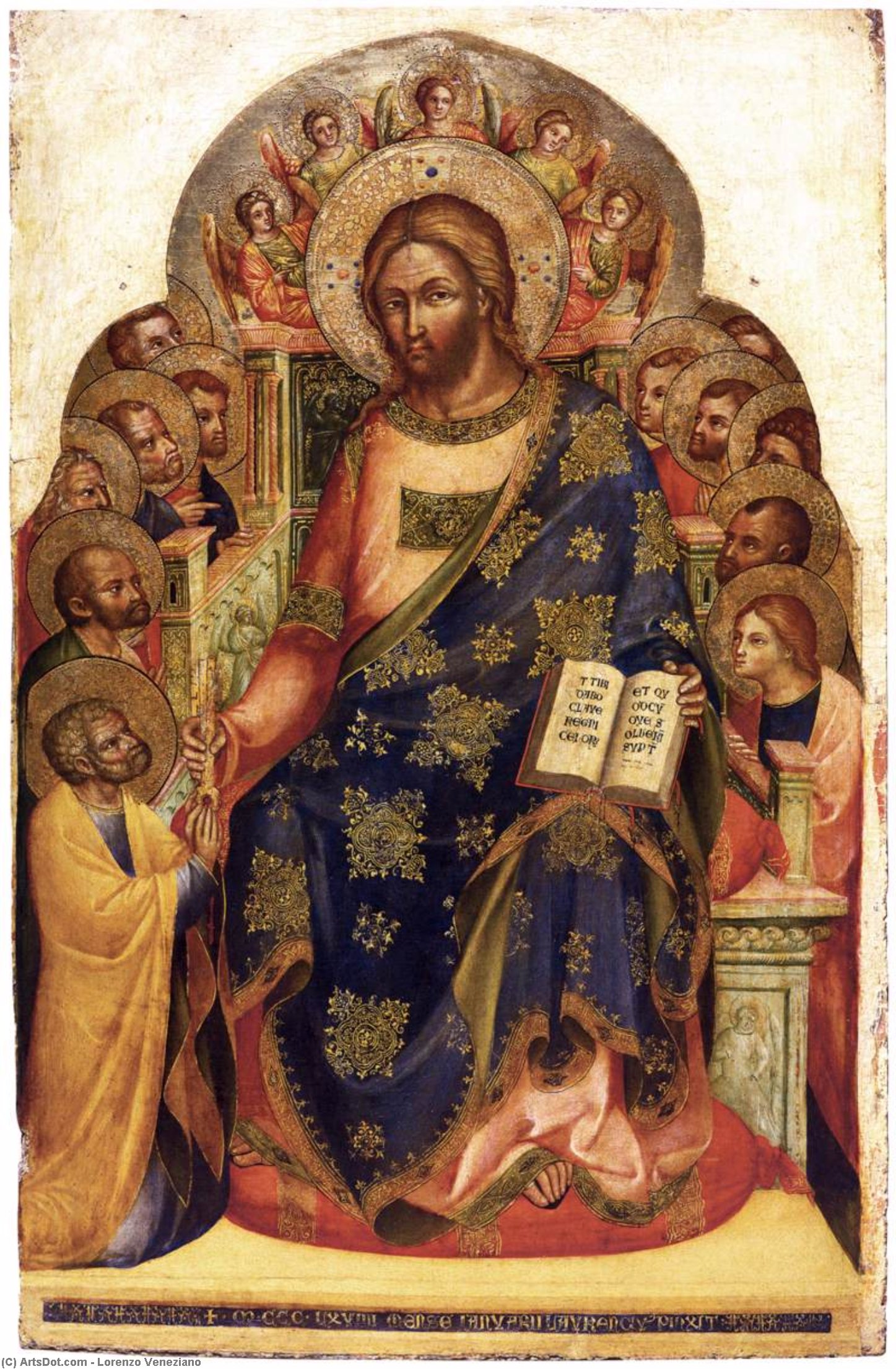 Krist Kristu Dodeljuje Ključevi Svetom Petrovu — Lorenzo Veneziano