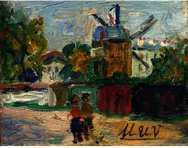 Le Moulin De La Galette At Montmatrtre 1 — モリス・ウトリロ