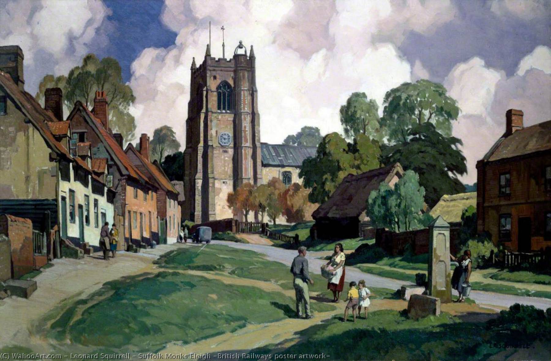 Suffolk Monks Eleigh (british Railways Poster Artwork) — Leonard Squirrell