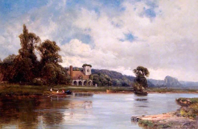 Medmenham Abbey And Ferry On The Thames, Buckinghamshire — Alfred De Breanski Senior