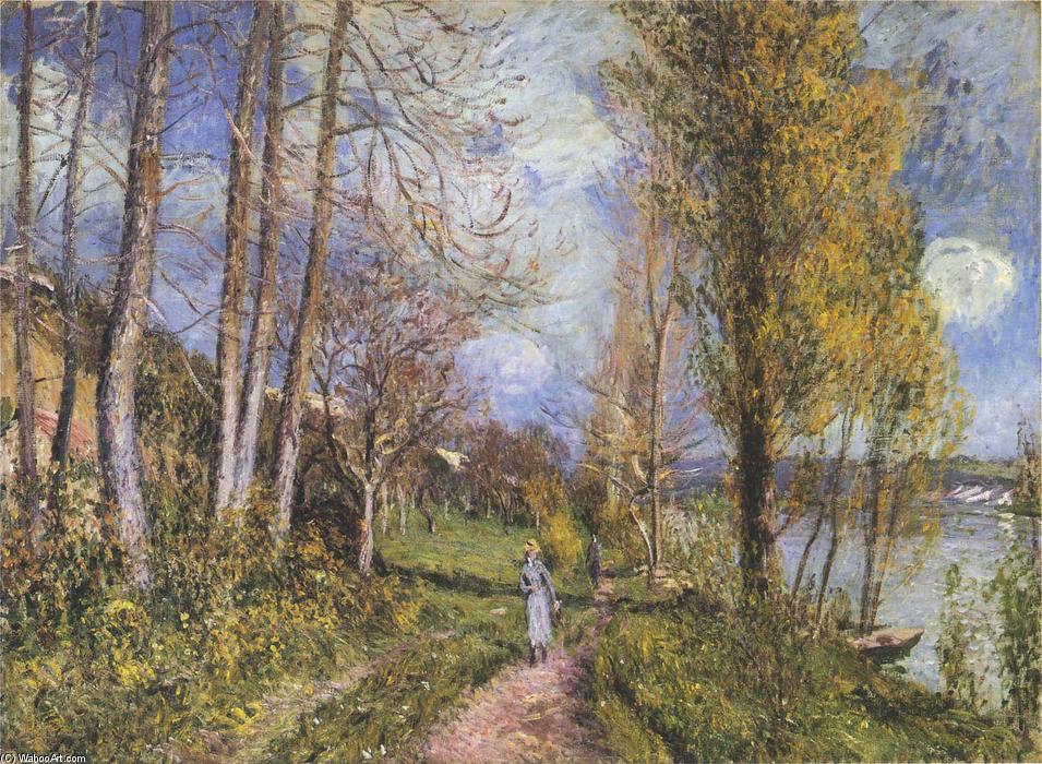 Near The Seine At By — Alfred Sisley