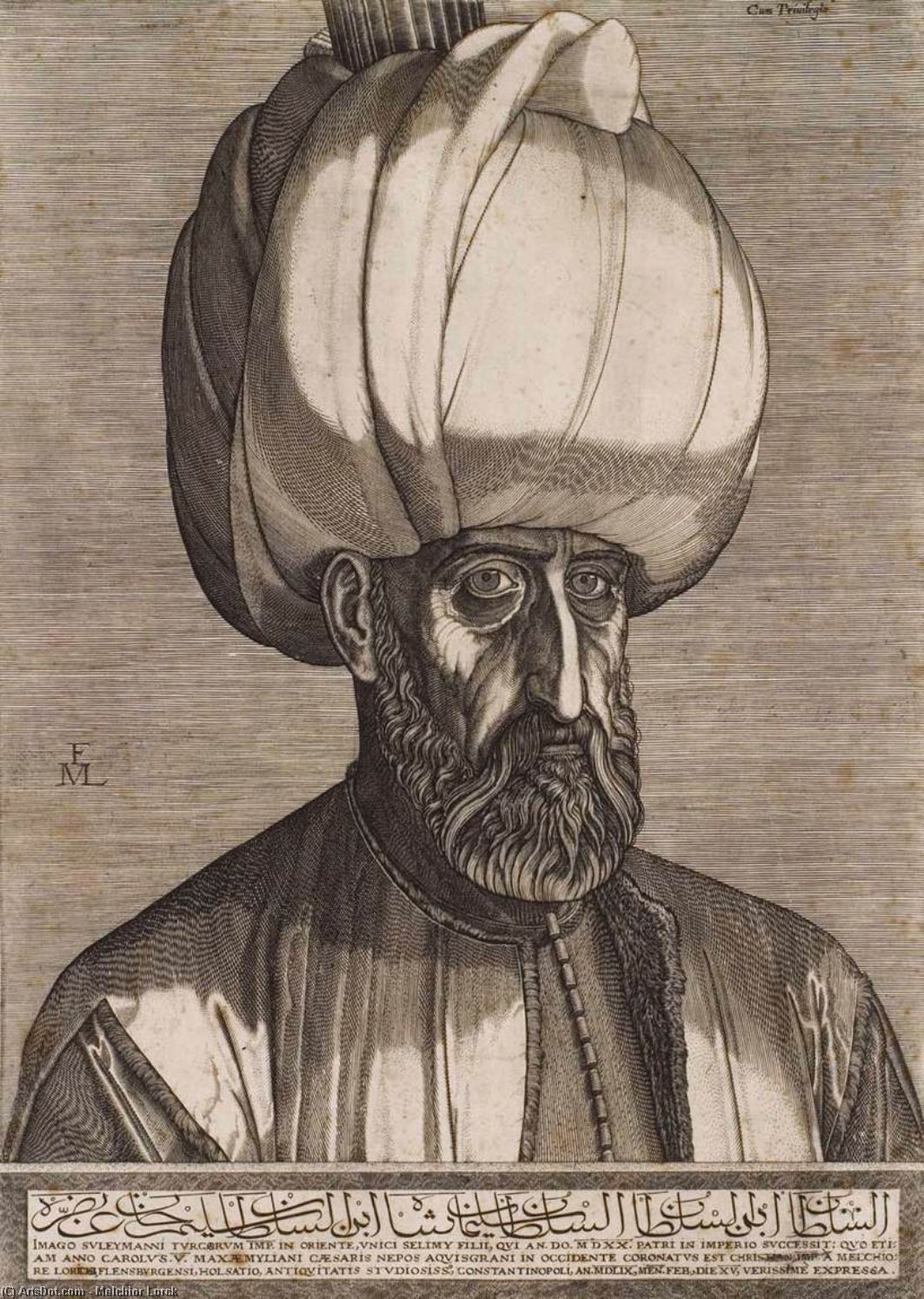 Portrait Of Sultan Suleyman The Magnificent — Melchior Lorck