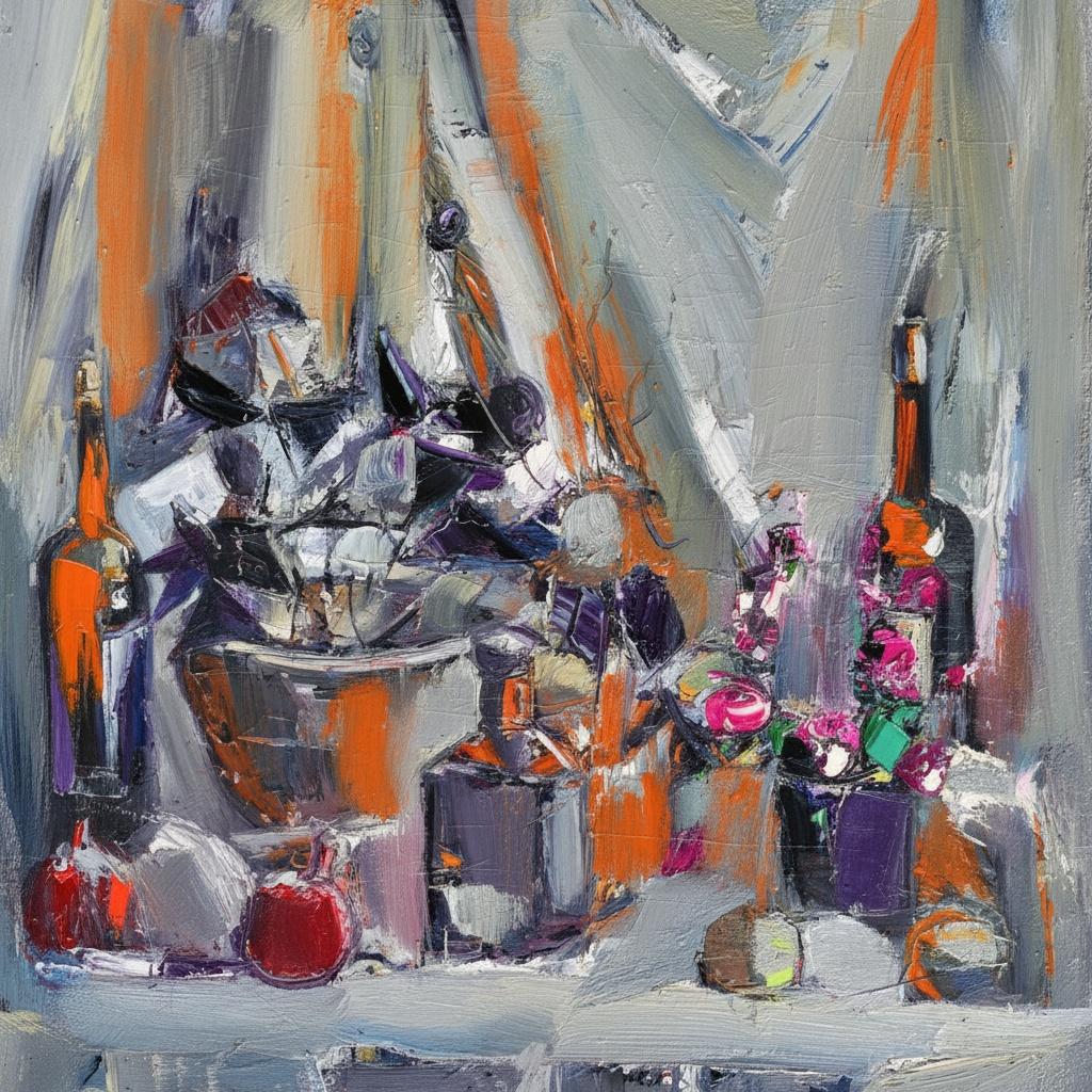 Fragmentierte Schatten Und Strahlende Glut: Eine Skulpturale Studie Der Impasto-spannung — Caroline Pelletier