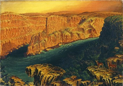Gorge Below Victoria Falls In The Lower Zambezi — トーマス・ベインズ