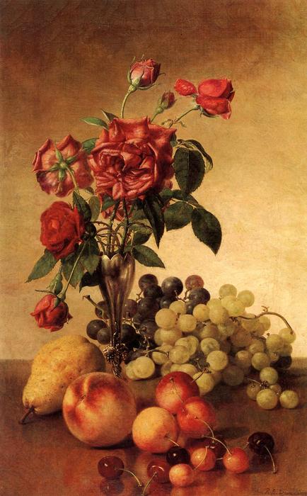 Still Life With Roses And Fruit — Robert Spear Dunning