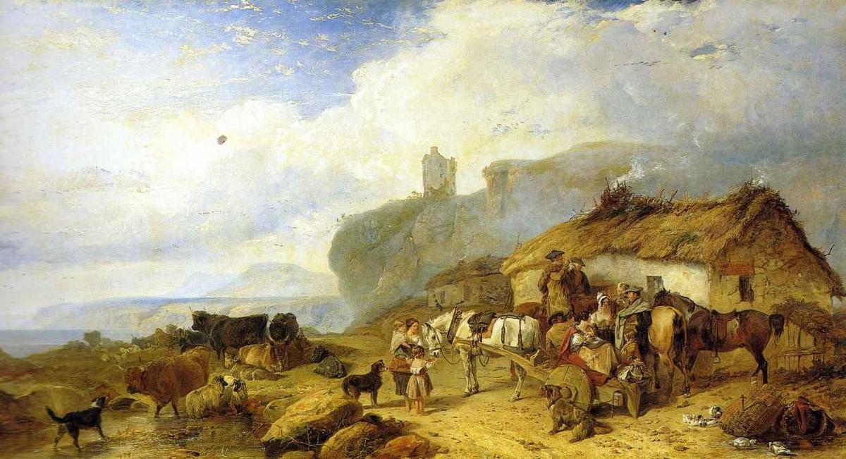 The Drover's Halt, Island Of Mull In The Distance — Richard Ansdell