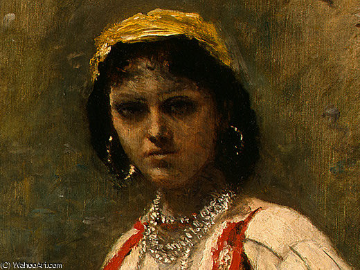 Italian Girl (detail - ) — Jean-baptiste-camille Corot