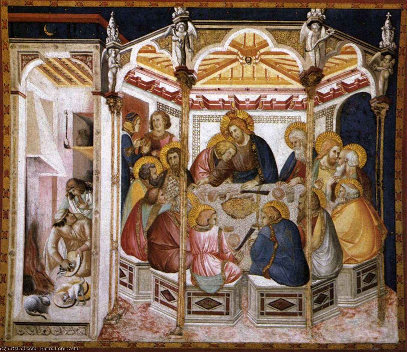 Assisi-vault-the Last Supper — Pietro Lorenzetti