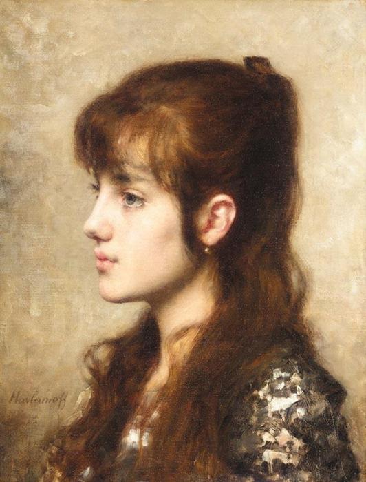 A Young Girl — Alexei Alexeievich Harlamoff