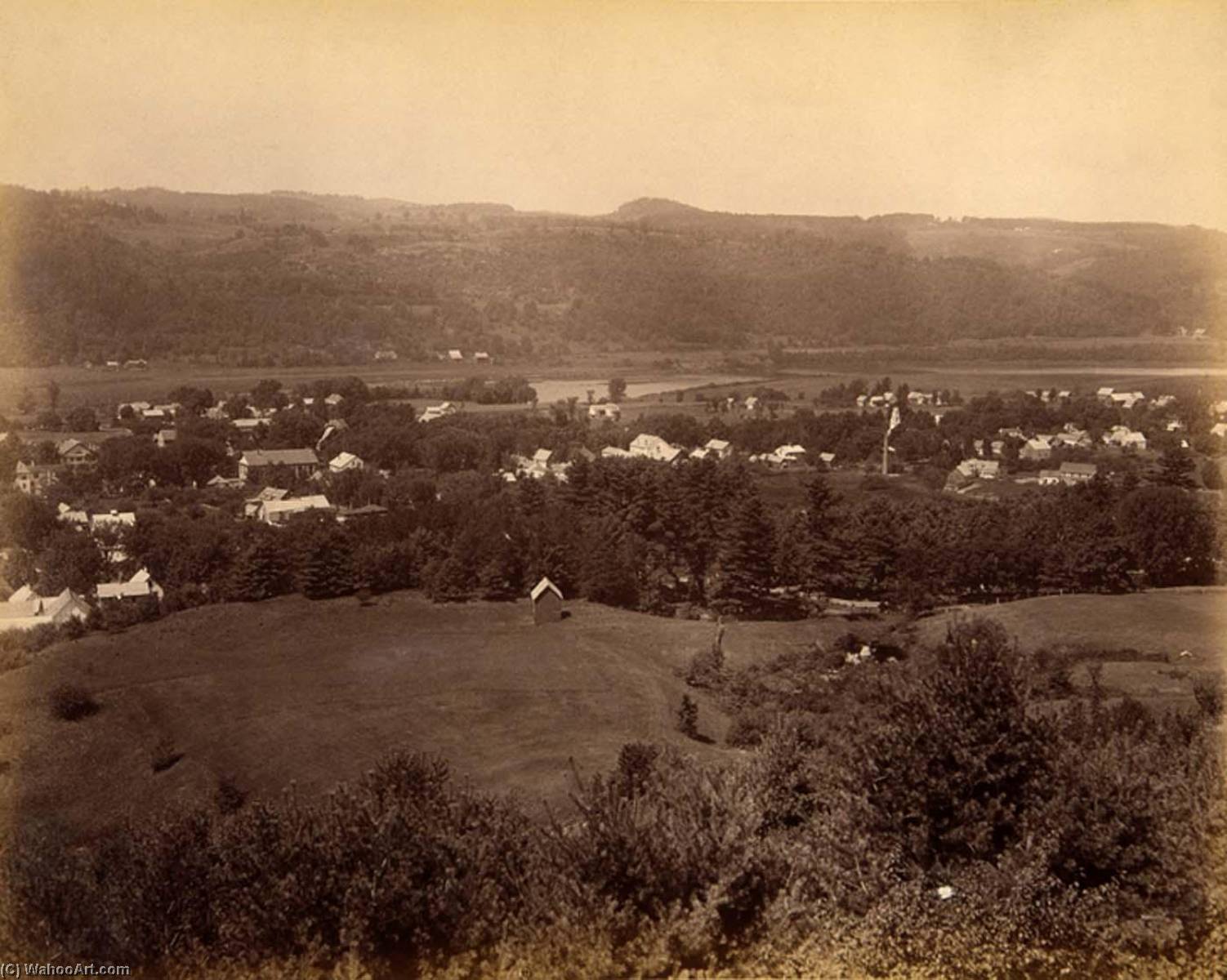 View North From Pavillion, From The Album Views Of Charlestown, New Hampshire — Gotthelf Pach