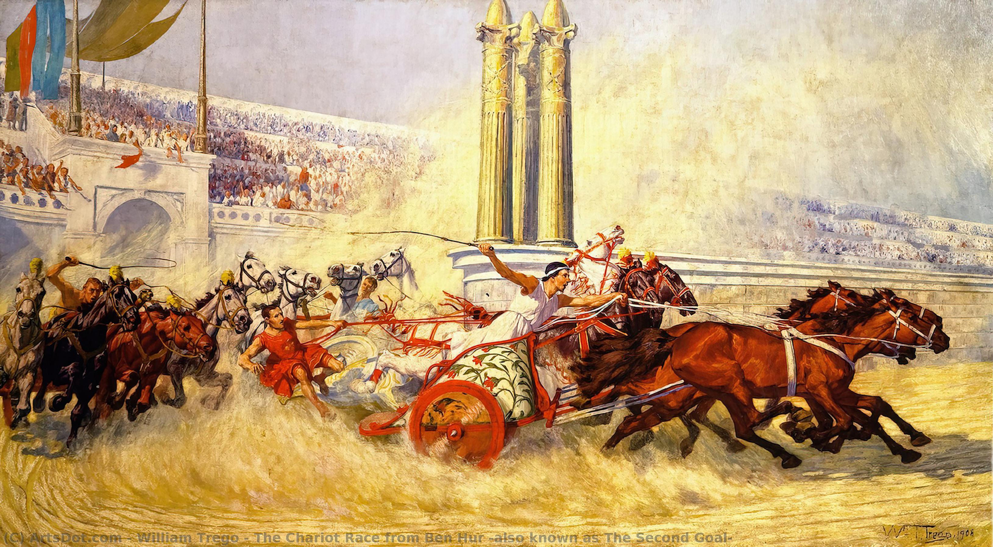 The Chariot Race From Ben Hur (also Known As The Second Goal) — William Trego
