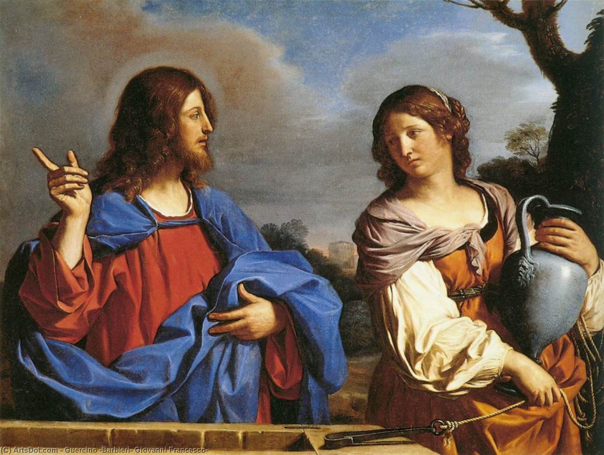 Jesus And The Samaritan Woman At The Well — Guercino