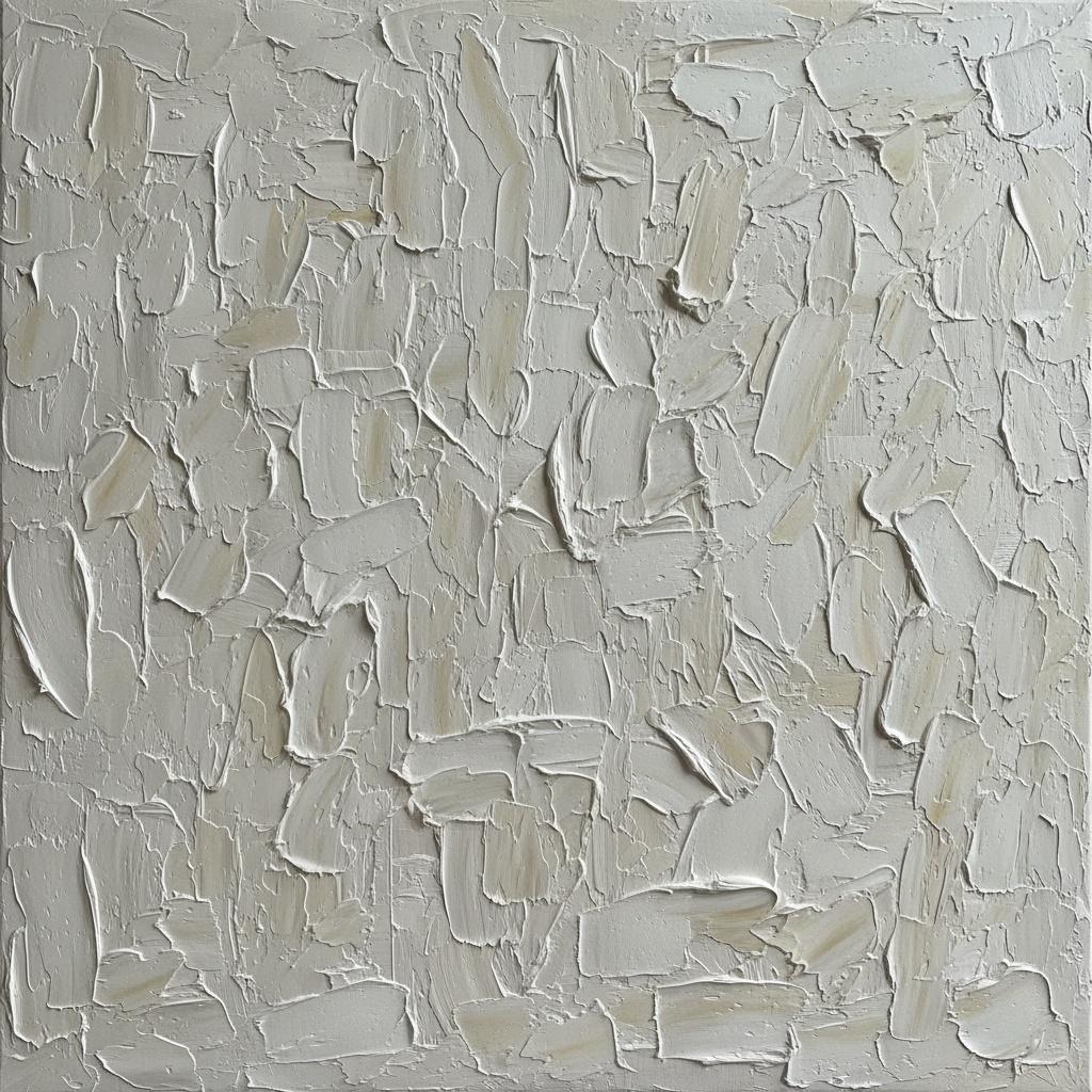Monolithic Ivory Relief: A Meditative Study In Sculptural Impasto And Light — David Moreau