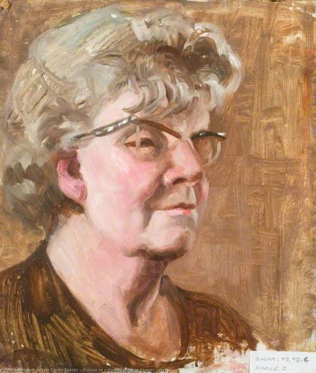 Portrait Of A Woman Wearing Glasses (verso) — Clare Exodie Fadelle