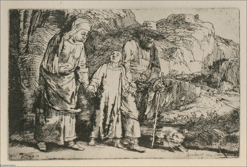El Vuelo Hacia Egipto: Cruzando El Río — Rembrandt Van Rijn