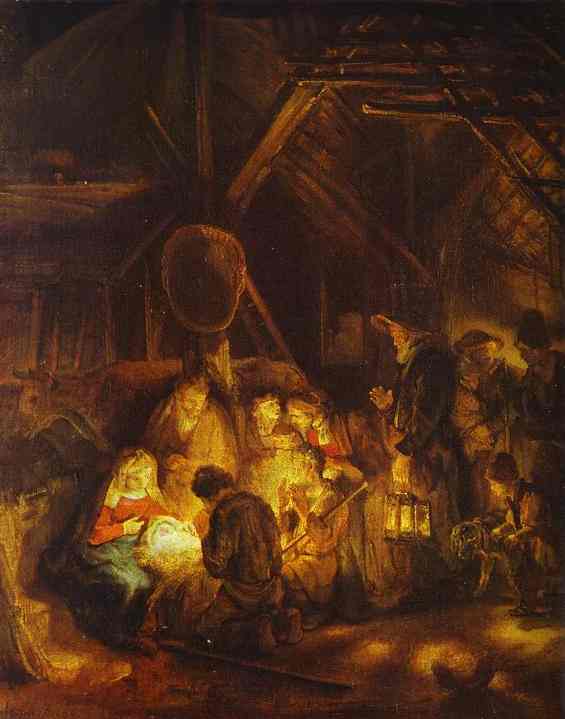Adoration Of The Shepherds — Rembrandt Van Rijn