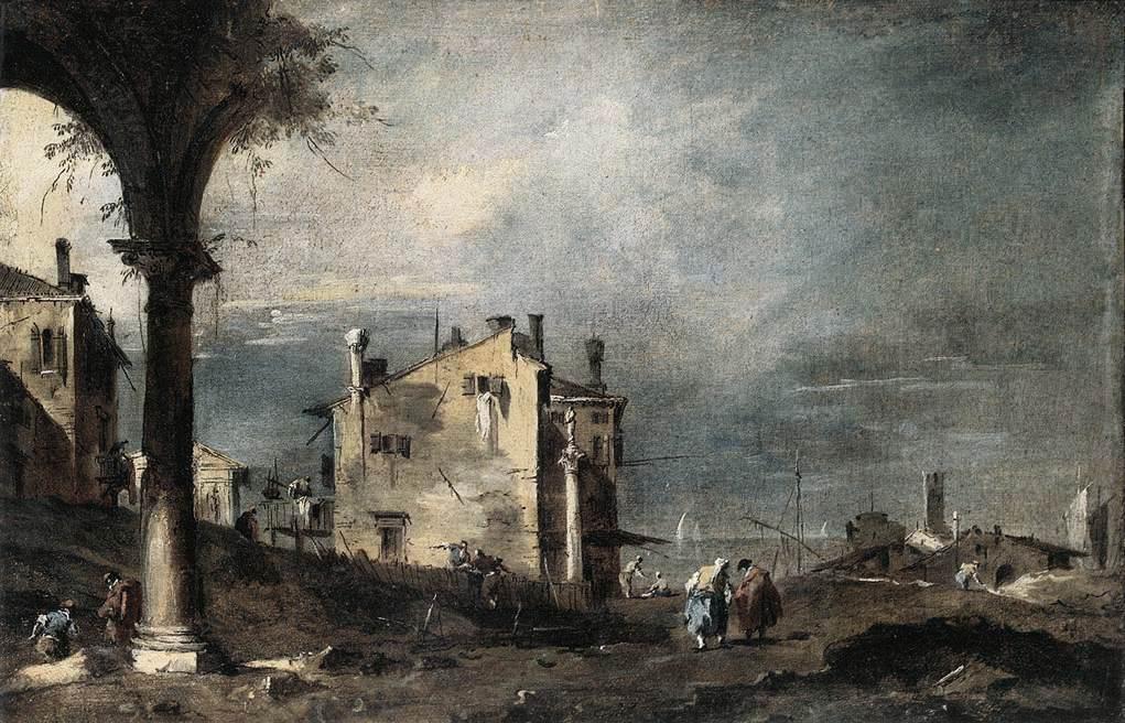 Capriccio With Venetian Motifs — Francesco Lazzaro Guardi