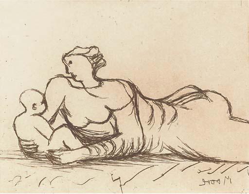 Plate 6, From Mother And Child — Henry Moore