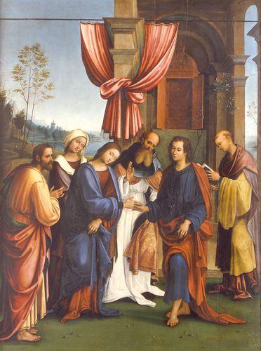Sposalizio Della Vergine E I Santi Francesco E Anna — Lorenzo Costa (the Elder)