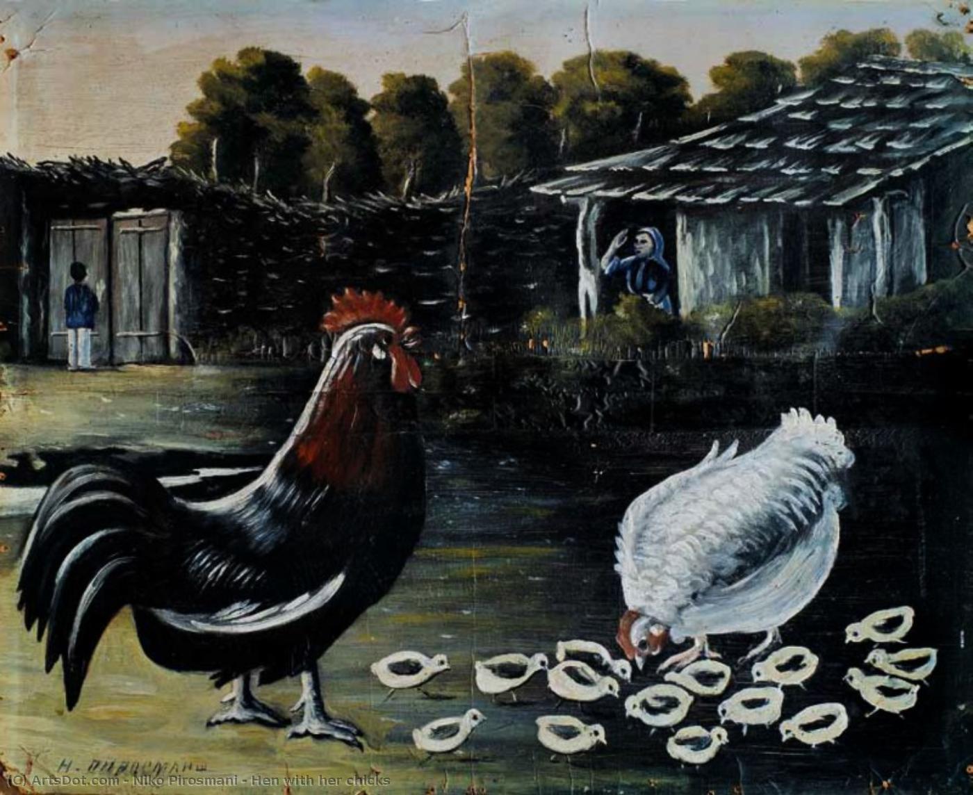 Hen With Her Chicks — Niko Pirosmani