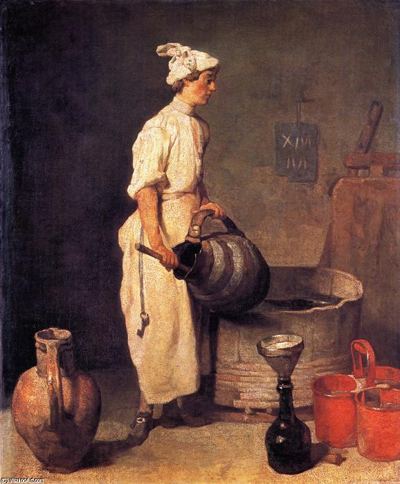 A Cellar Boy Cleaning A Large Jug (also Known As The Cellar Boy) — Jean-baptiste-siméon Chardin
