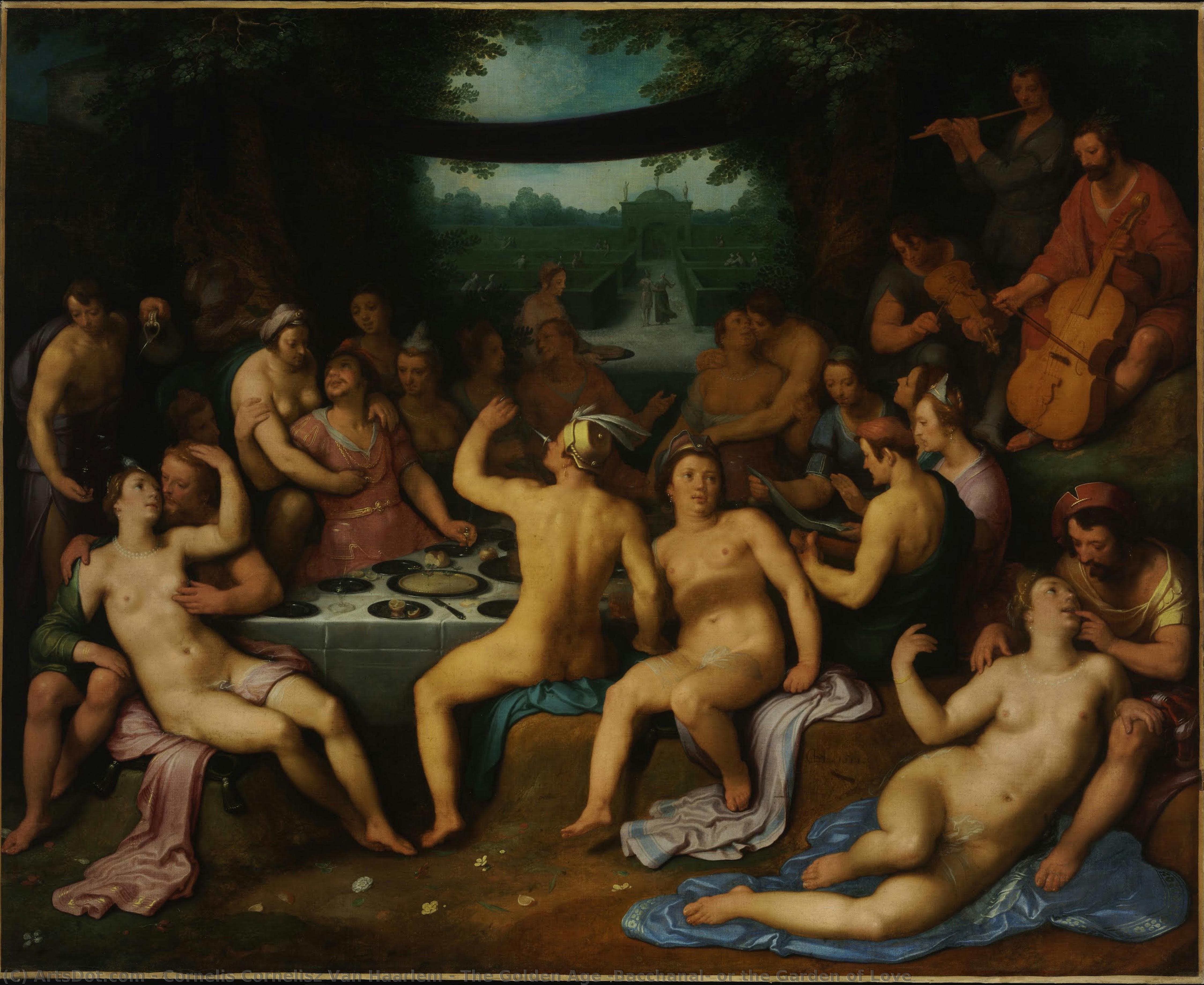 The Golden Age (bacchanal) Or The Garden Of Love — Cornelis Cornelisz Van Haarlem