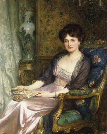 Portrait Of A Lady Said To Be The Artist's Wife — Frank Dicksee