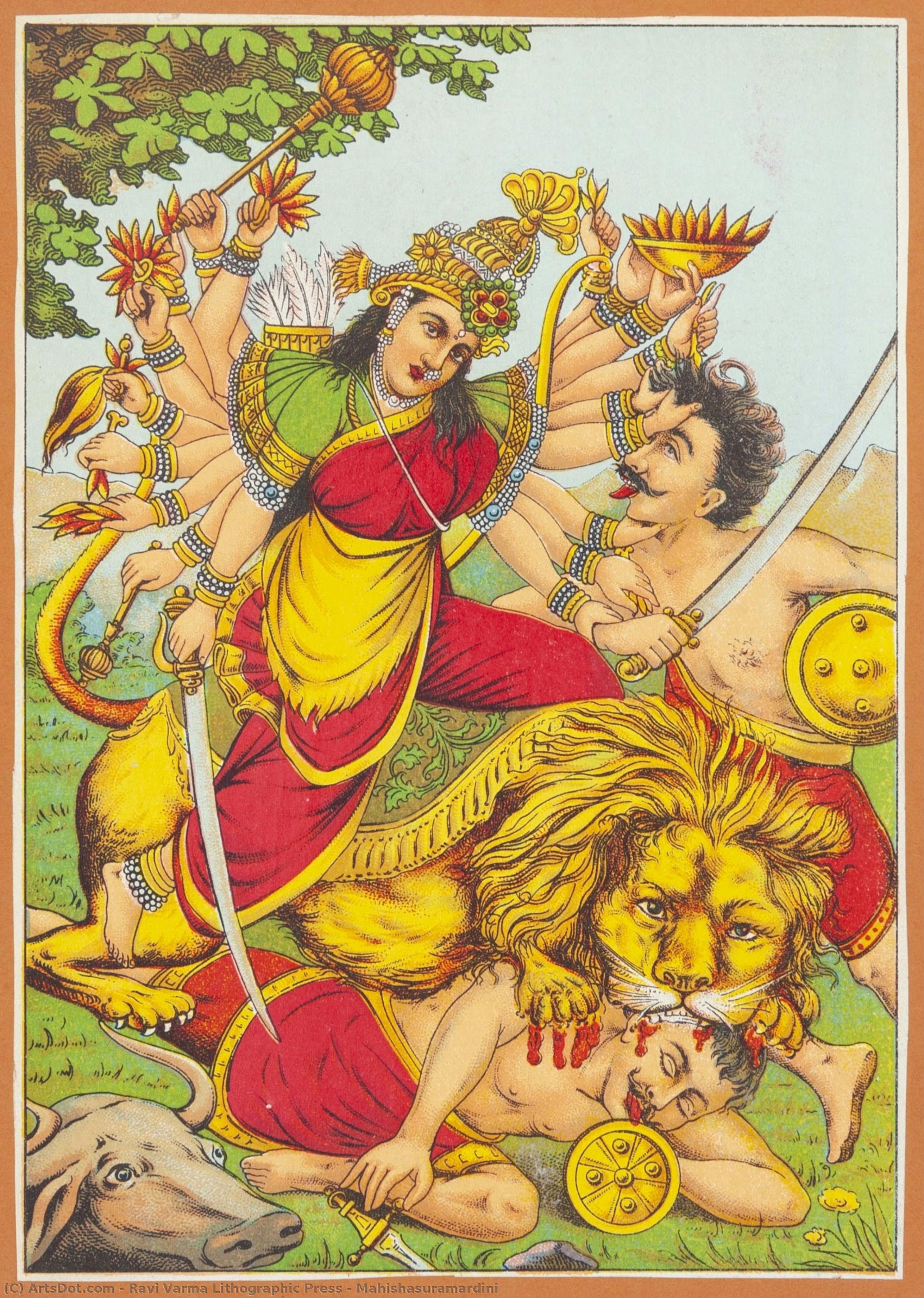 Mahishasuramardini — Ravi Varma Lithographic Press