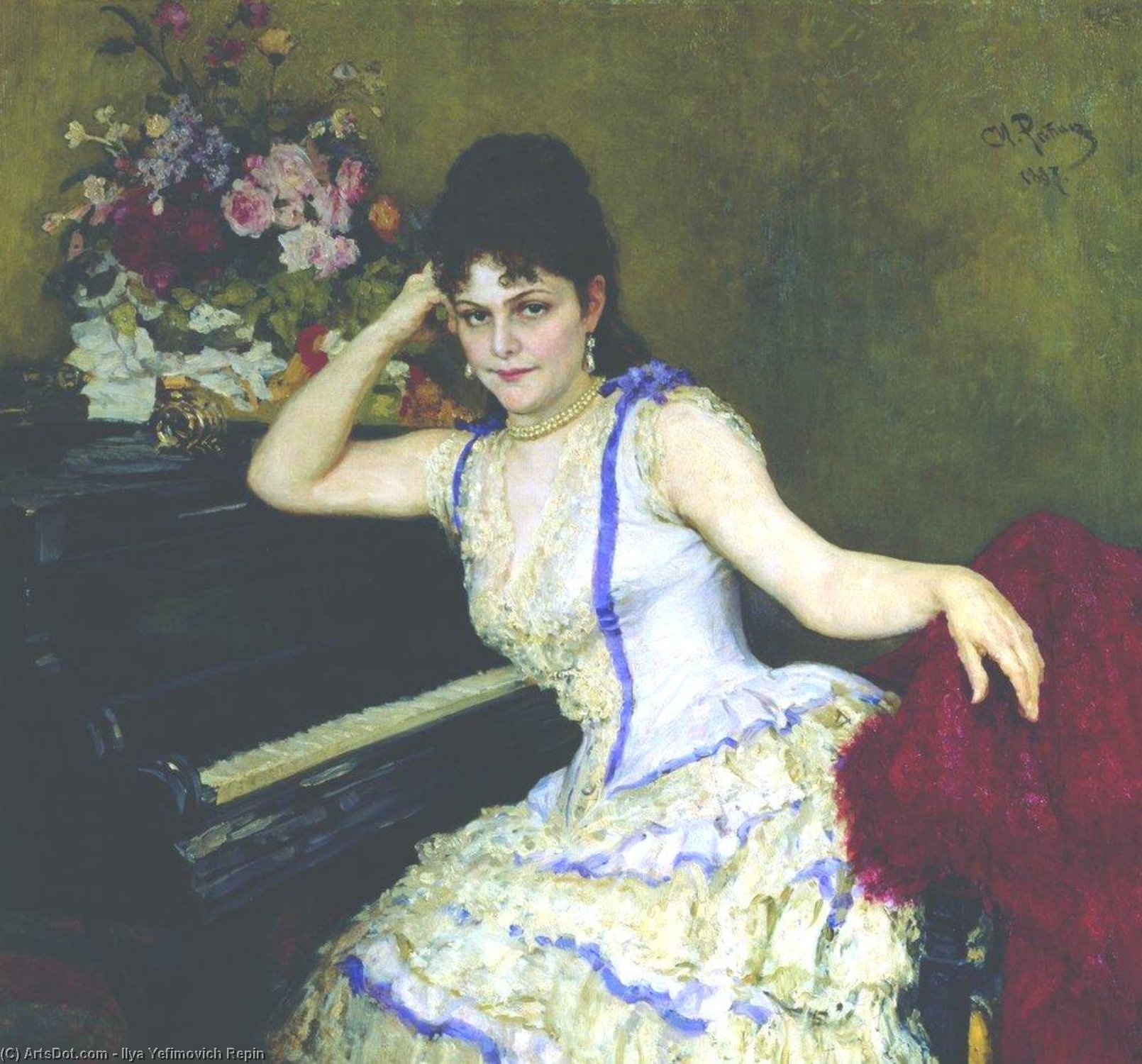 Portrait Of Pianist And Professor Of Saint-petersburg Conservatory Sophie Menter — Ilya Yefimovich Repin