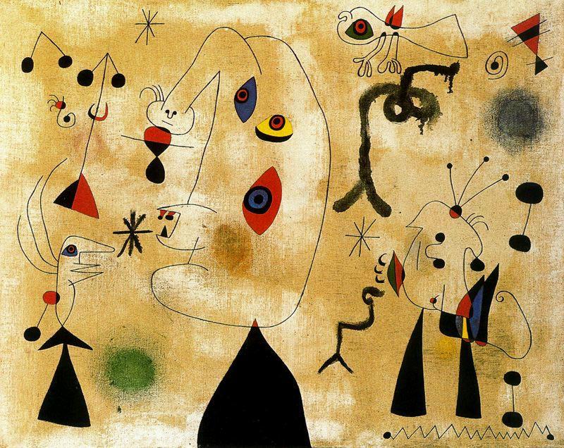 Personajes, Pájaros, Estrellas — Жоан Миро