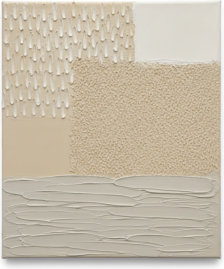 Schichtweiser Impasto In Haferflocken- Und Cremetönen — David Moreau
