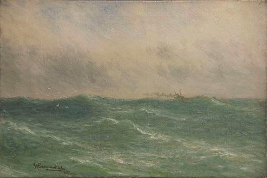 Grey Marine, (painting) — John Olson Hammerstad