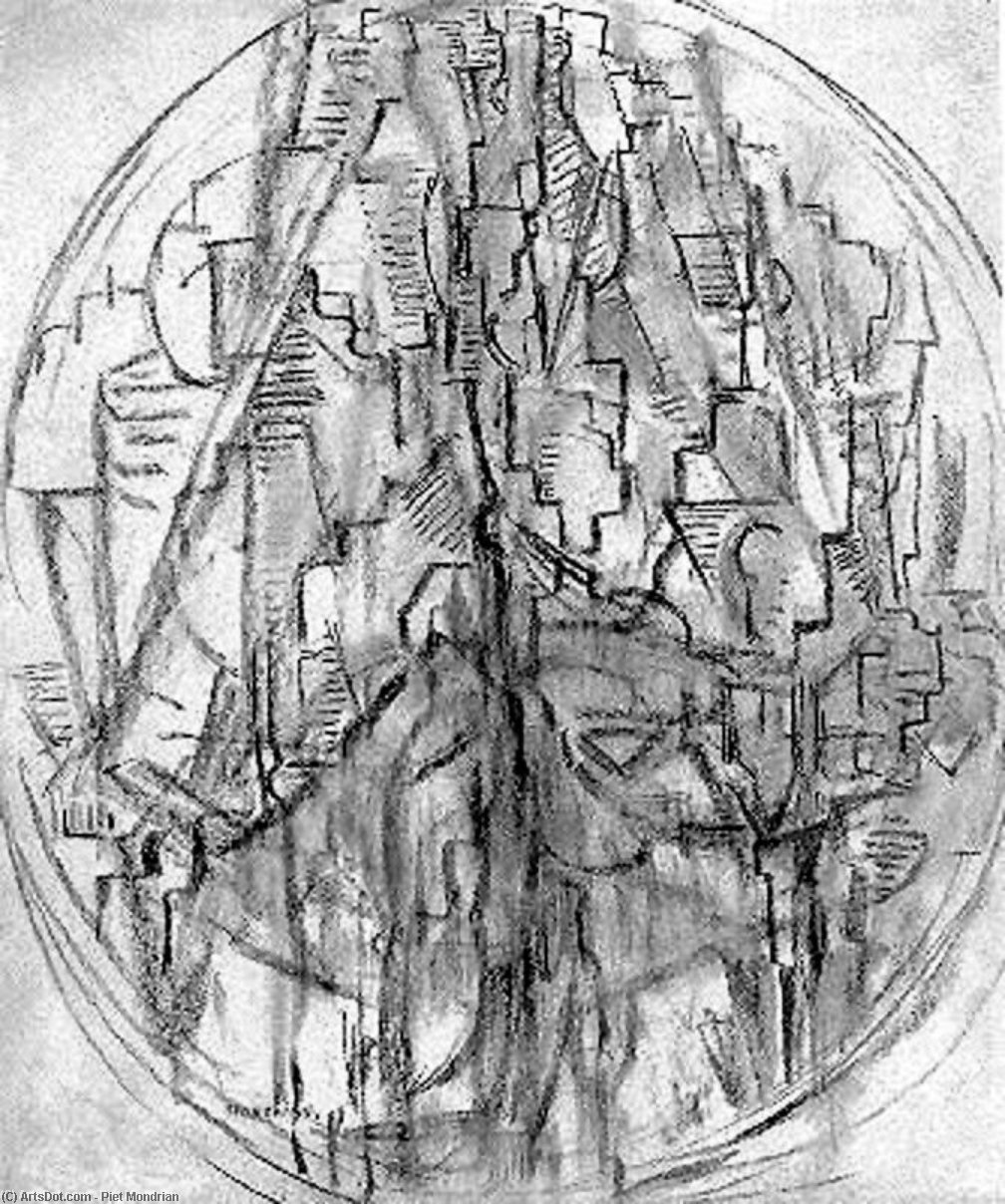 Oval Composition — Piet Mondrijan