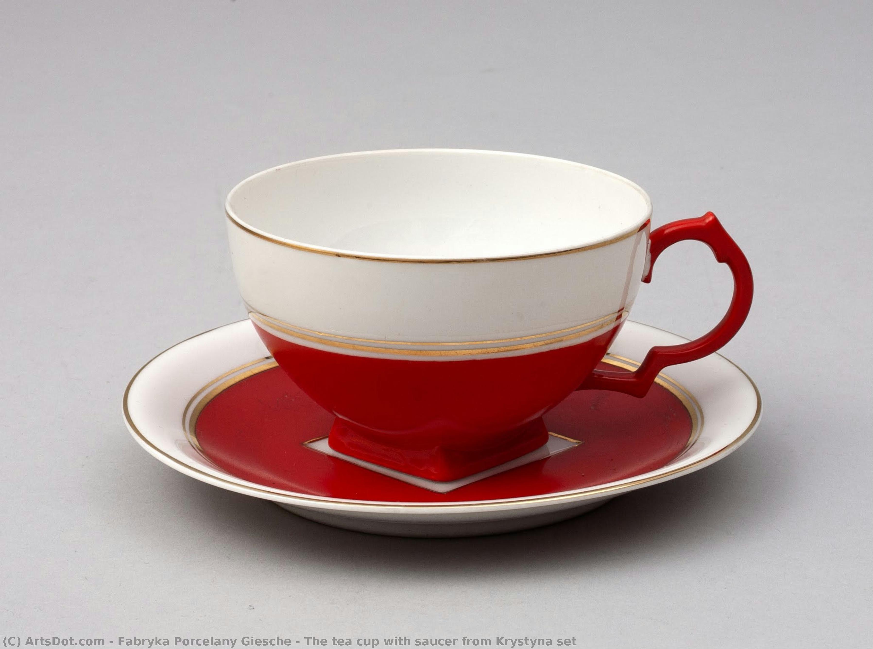 The Tea Cup With Saucer From Krystyna Set — Fabryka Porcelany Giesche