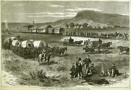 Railroad Building On The Great Plains — Alfred Rudolph Waud