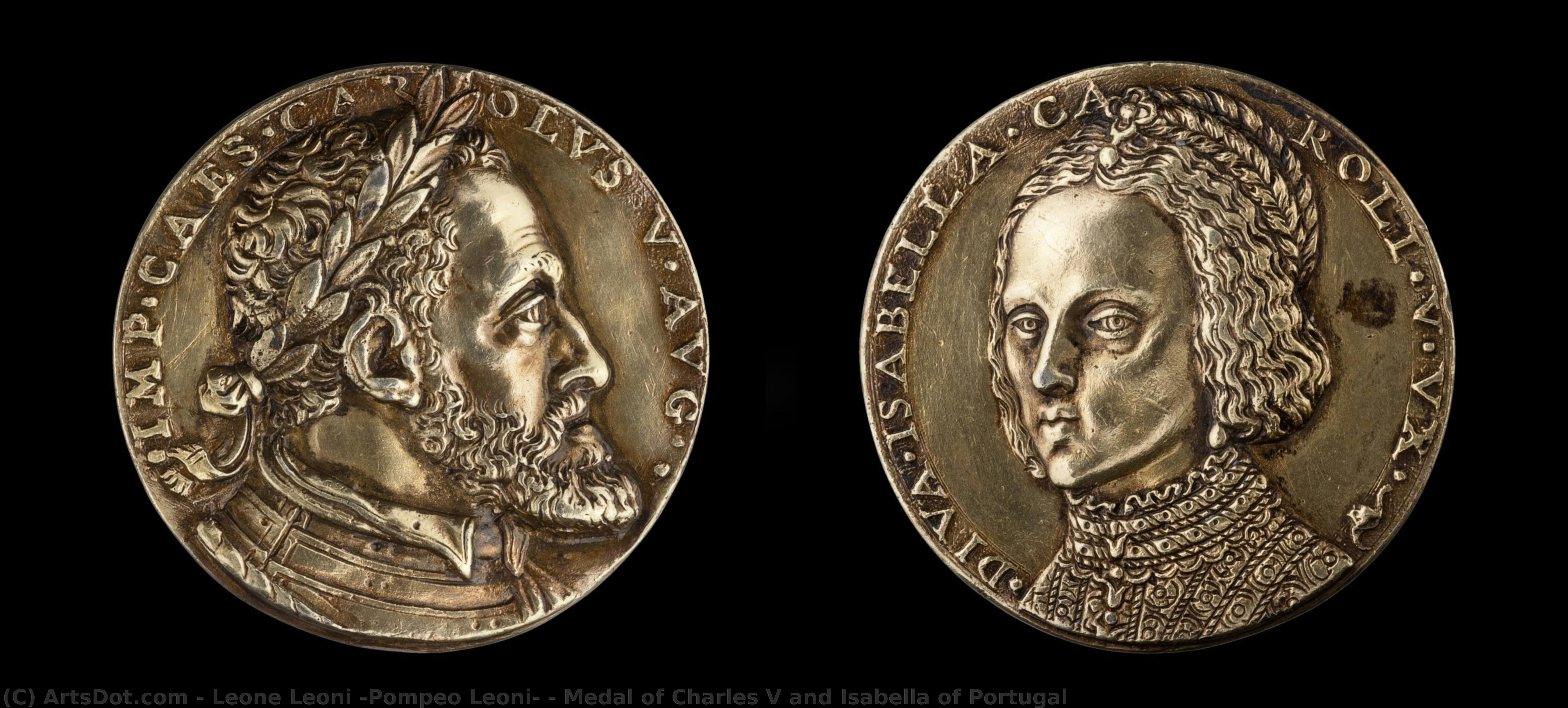 Medal Of Charles V And Isabella Of Portugal — Leone Leoni (pompeo Leoni)