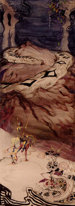 A Dragon Passing Over Travellers — George Sheringham