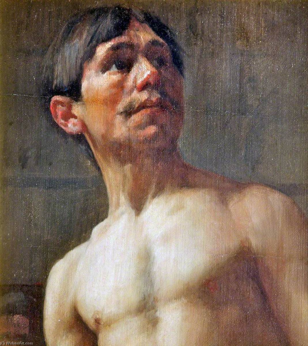 Life Study, Head And Shoulders Of A Man — Robert Edward Morrison